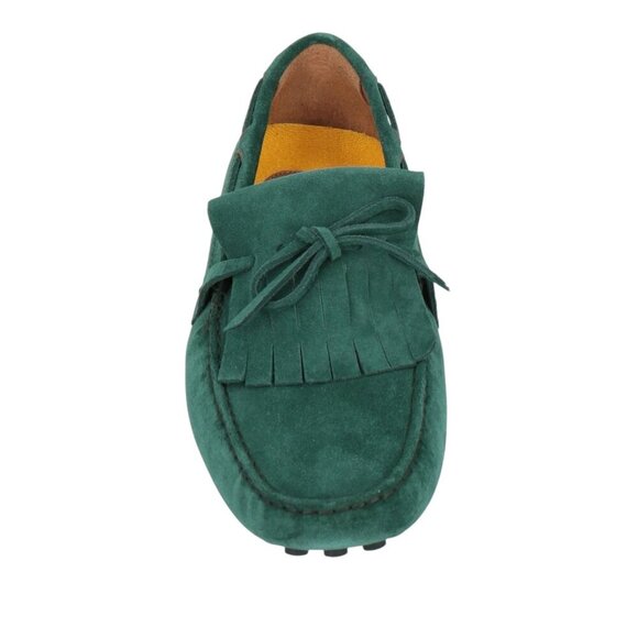 Doucal’s Men’s Green Suede Loafer Slip-On Shoes Size 12 NIB Made in Italy - Picture 1 of 4